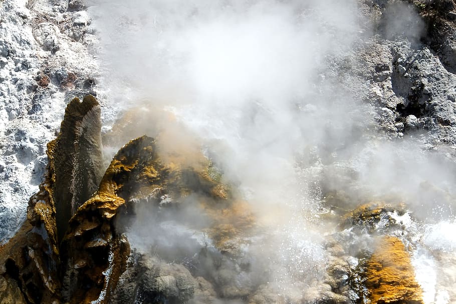 Volcánica, termal, aguas termales, wiamangu, geotérmica, primavera, nueva zelanda, vapor, lago rotomahana, azufre