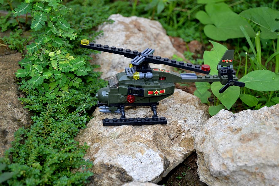 toys, young children, minatur, boys, lego, helicopter, war, weapon, armed Forces, military