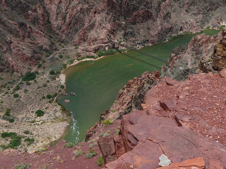 grand canyon, colorado, colorado river, water, white water, river, trail, migratory path, descent, path
