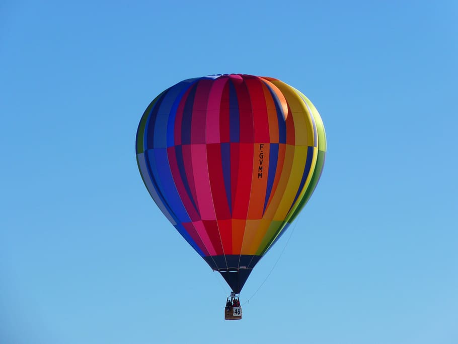 multicolored, hot, air balloon, daytime, hot air balloon, balloon, colorful, wind, wind direction, air
