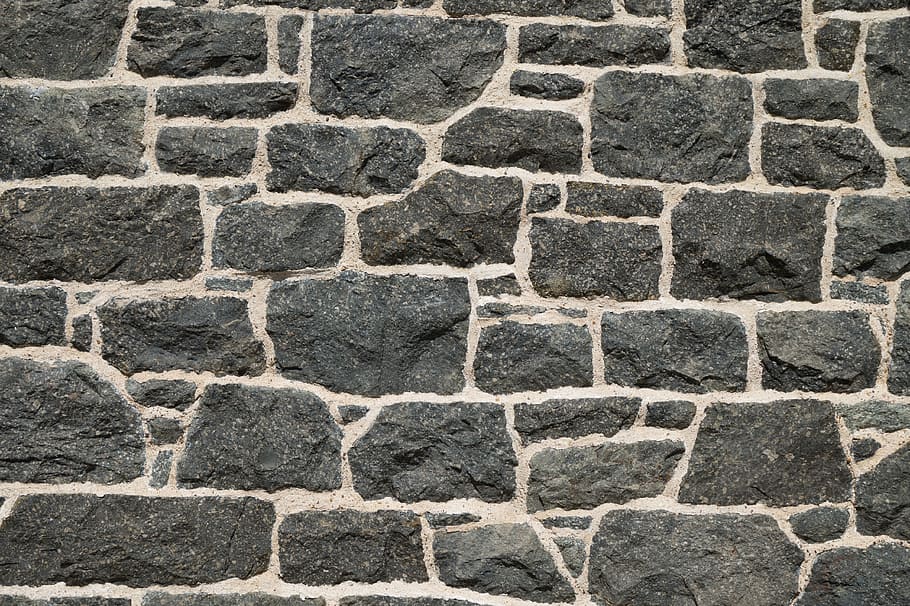 kelongsong batu hitam, Batu, Tekstur, Latar Belakang, dinding bata, bingkai penuh, arsitektur, tidak ada orang, struktur yang dibangun, pola