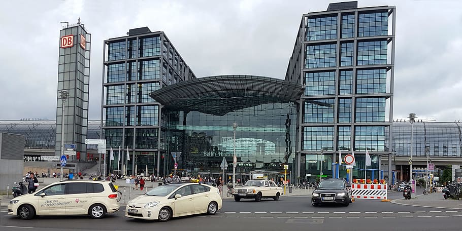 berlin, stasiun pusat, stasiun kereta api, arsitektur, kota, struktur yang dibangun, eksterior bangunan, transportasi, moda transportasi, mobil