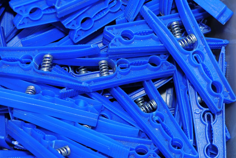 blue, plastic cloth clip lot, clothes peg, feather, laundry, backgrounds, full frame, close-up, stack, large group of objects