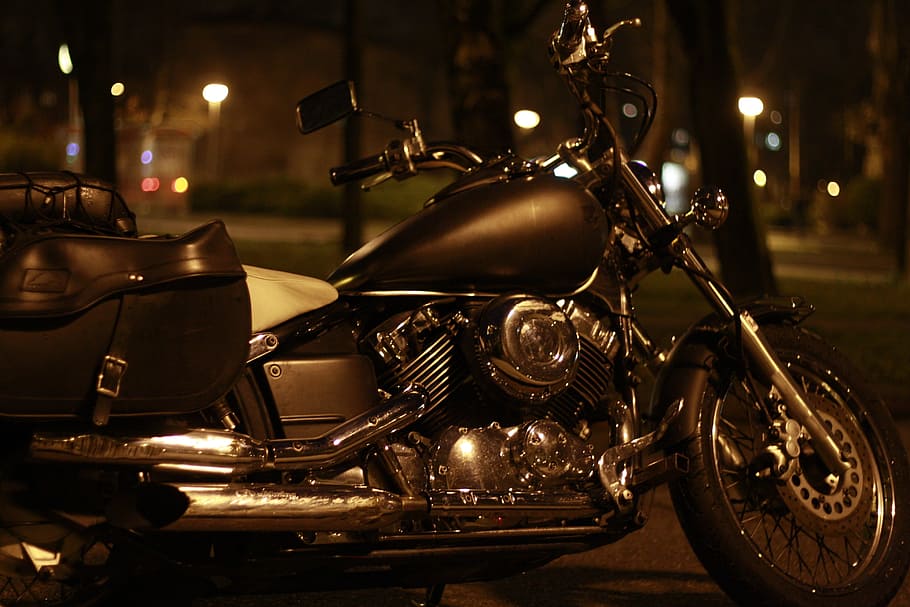 black, white, cruiser motorcycle, black and white, motorcycle, chopper, bike, ride, vehicle, motor
