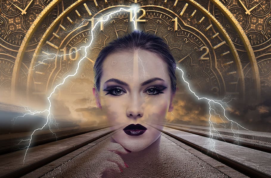 face, illusion woman, lightning, digital, wallpaper, time, dreaming, woman,  dream, premonition | Pxfuel