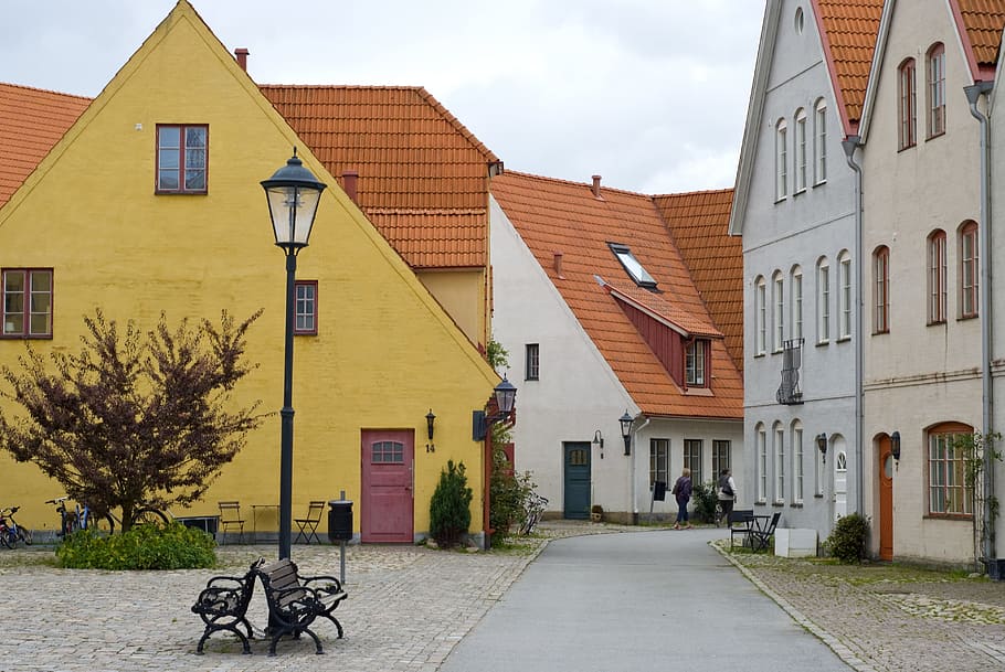 architecture, house, building, family, roof, homes, facades, cobblestone, skåne, sweden