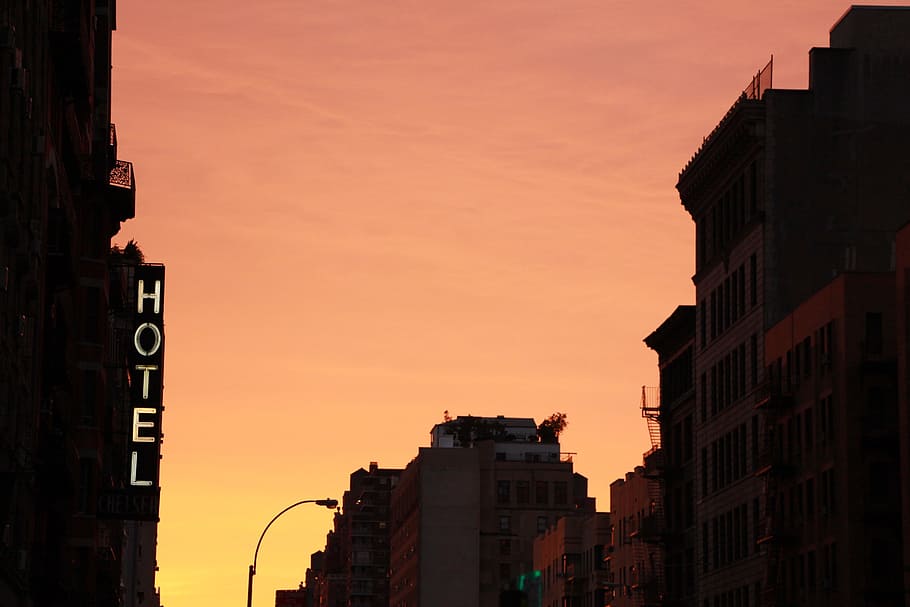 ニューヨーク, マンハッタン, 夕暮れ, ソーホー, 都市のシーン, 都市, 建物の外観, 都市の景観, 日没, 構築された構造