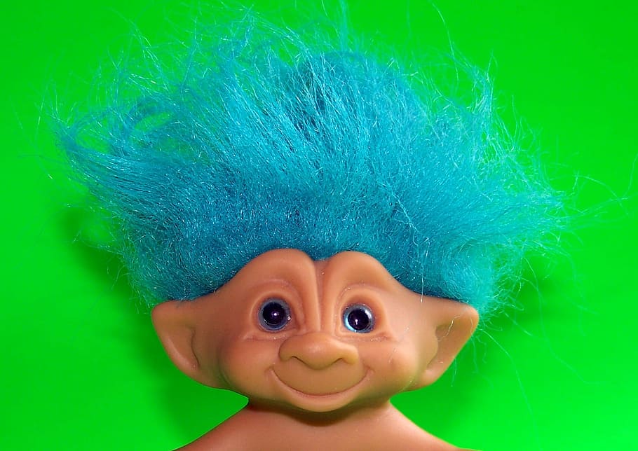 blue, haired troll toy, Troll, Doll, Toy, Figurine, Culture, troll, doll, kid, game