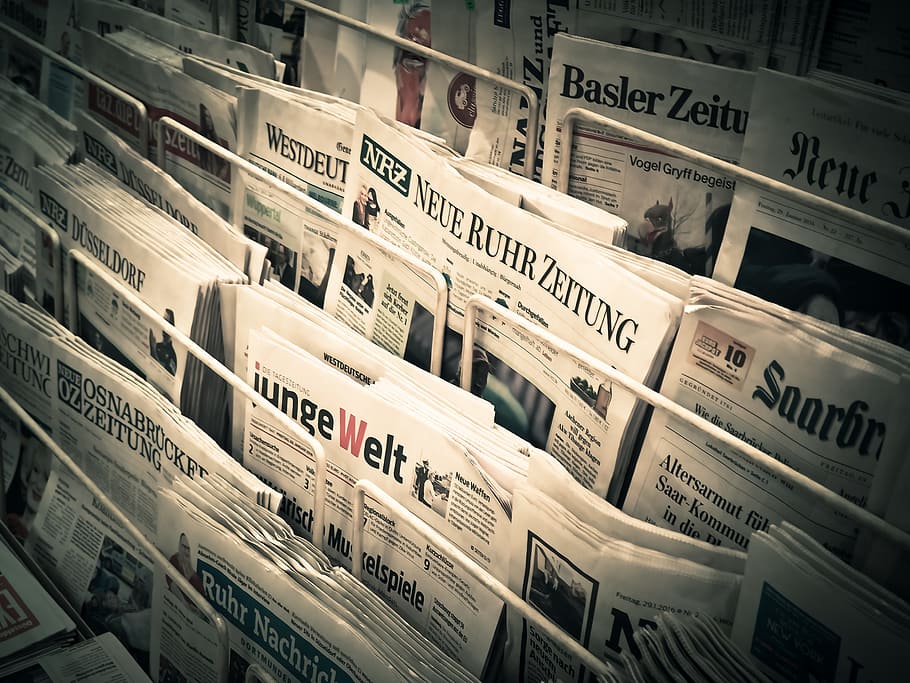pile, newspapers, rack, news, daily newspaper, press, information, read, newspaper, newsprint
