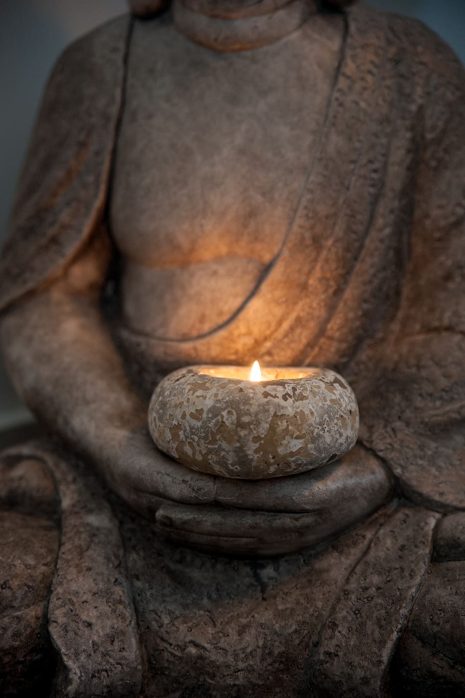 buddha, candle, light, symbol, buddhism, zen, meditate, yoga, meditation, peace