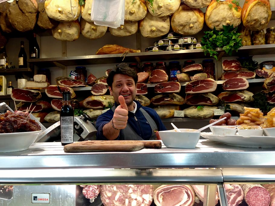 thumbs up, italia, deli, cheese, meat, european, market, italy, gourmet, food