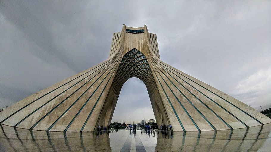 低角度の写真, 建築, 建物, 空, 旅行, アウトドア, テヘラン, イラン, 観光, 都市
