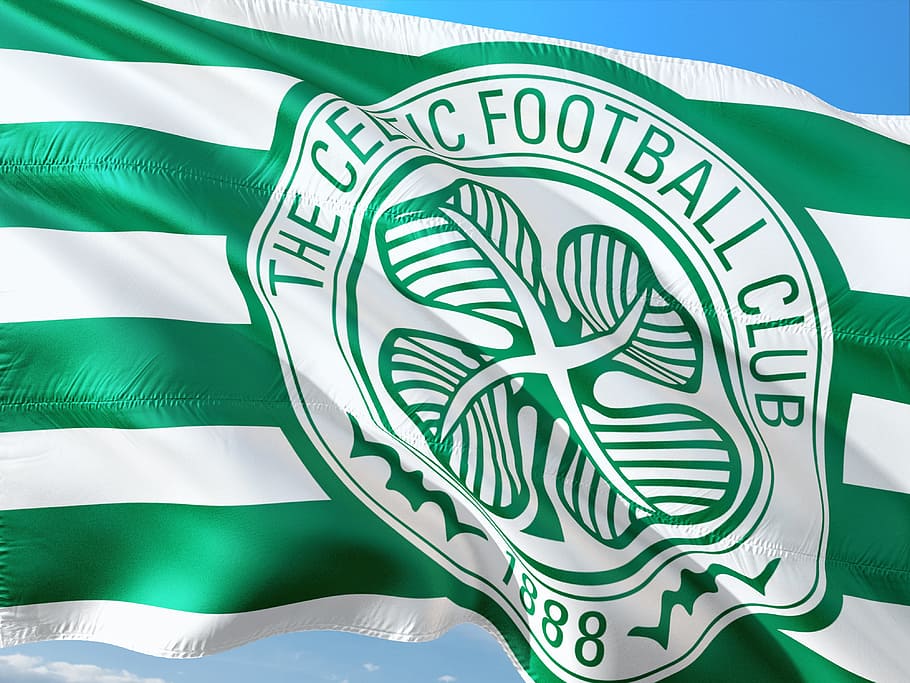 1888, bandera del club de fútbol celta, fútbol, ​​fútbol, ​​europa, uefa, liga de campeones, celtic glasgow, patrón, ninguna gente
