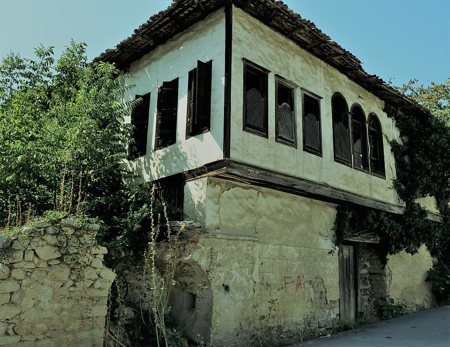 date, architecture, safranbolu, historic house, old structures, the old mansion, built structure, abandoned, damaged, old