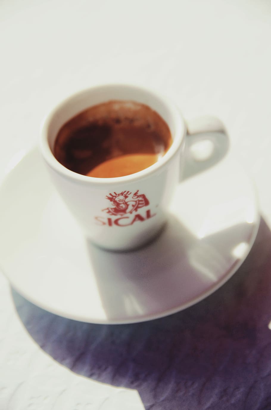 Espresso, primer plano, café, taza, bebida, italiano, blanco, calor - Temperatura, desayuno, café - Bebida