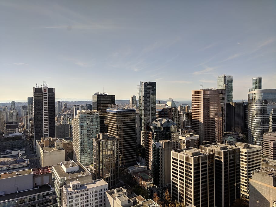 Vancouver, Canadá, Columbia Británica, ciudad, edificios, horizonte, ciudad de gas, rascacielos, centro de la ciudad, exterior del edificio