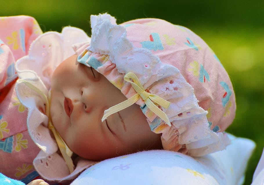 baby, sleep, eyes closed, peaceful, cute, infant, dear, doll, charming, small