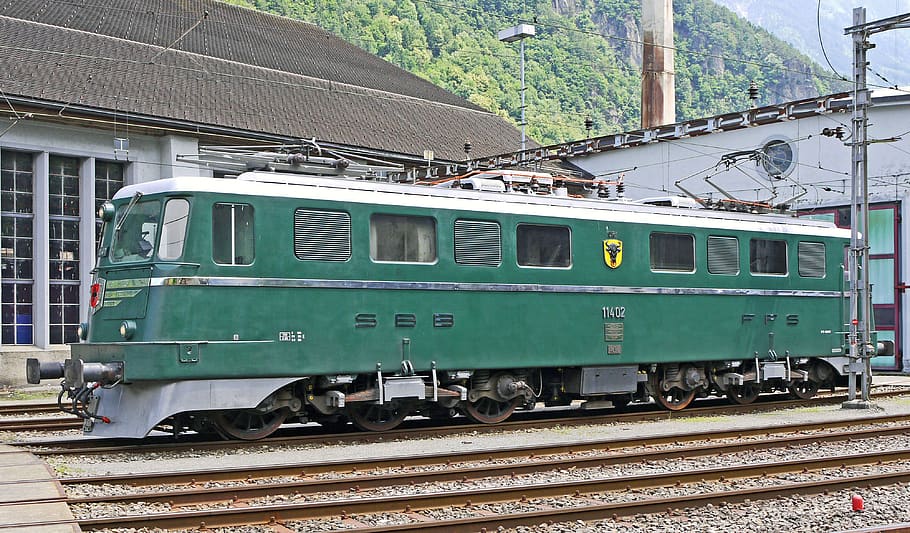 gotthard locomotive, sbb historic, kantonslok, famous, mountain range, gotthard-ramp, central switzerland, depot of erstfeld, operational, special use