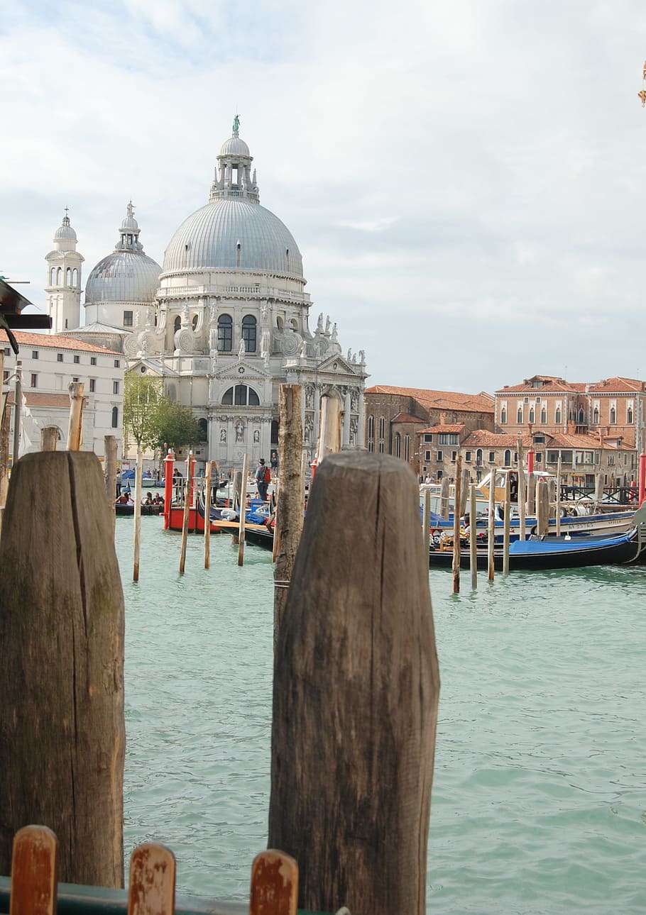 venecia, agua, enviar, bandera, italia, feriado, canal, paisaje, naturaleza, históricamente