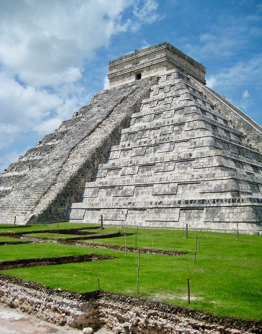 chichen itza, mexico, mayan, culture, sun, ancient building, cloud - sky, history, architecture, sky