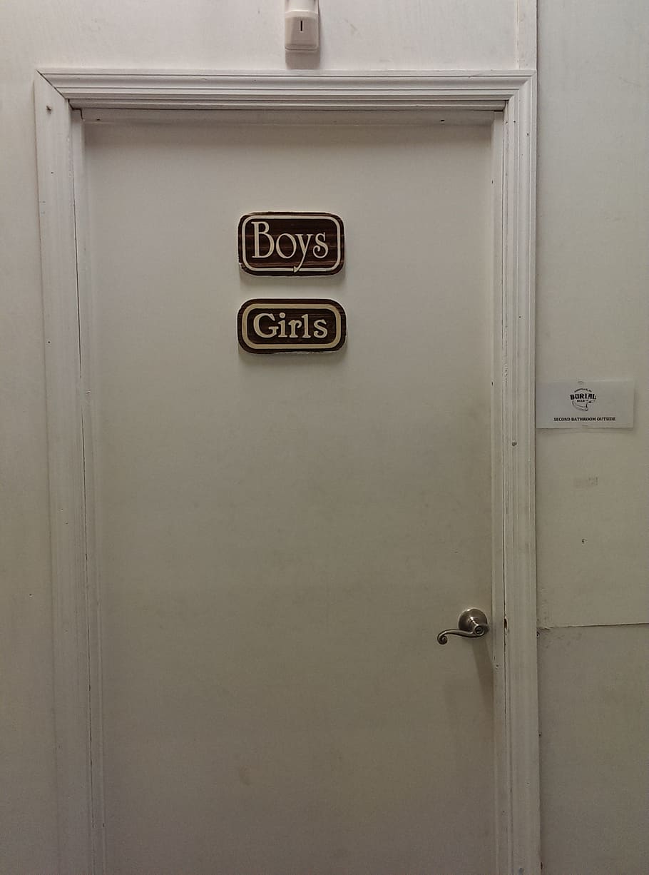 pintu, unisex, kamar mandi, kamar kecil, pintu masuk, keamanan, komunikasi, keselamatan, teks, perlindungan