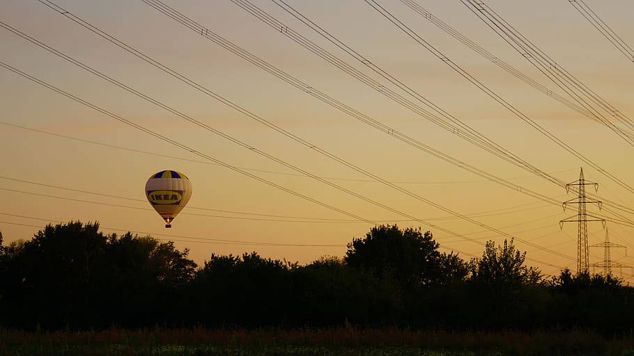 hot air balloon, aviation, beauty, flying, sky, evening sky, sunset, silhouette, hot air balloon ride, dom