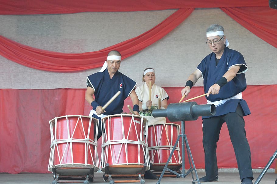 japanese, drums, taiko, exposure, performance, party, music, group of people, full length, men
