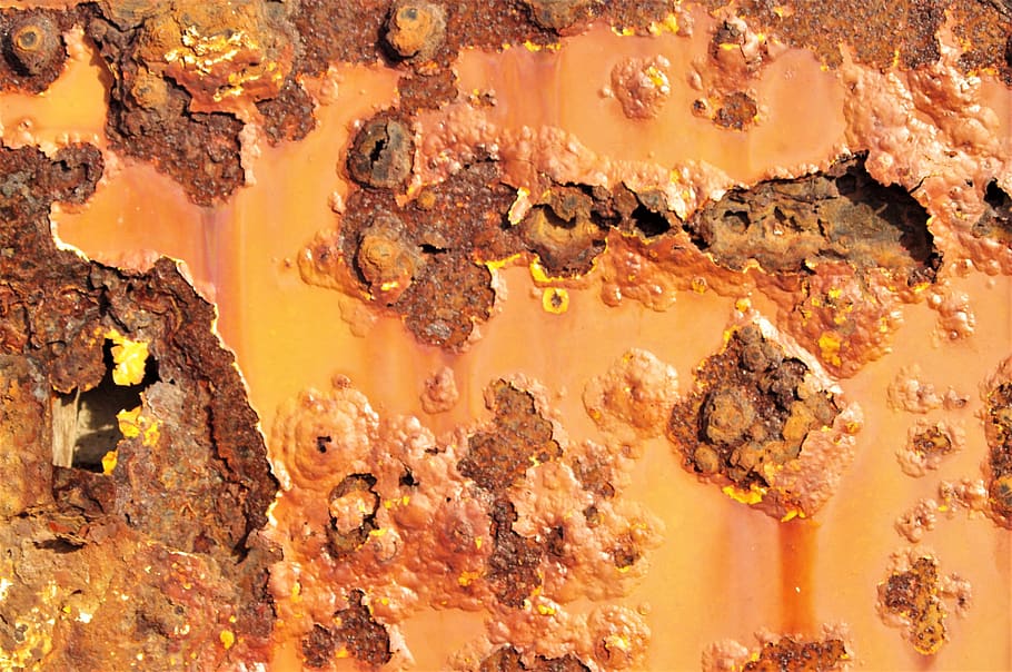 rusty, metal, texture, rust, textured background, pattern, brown, orange, iron, aged