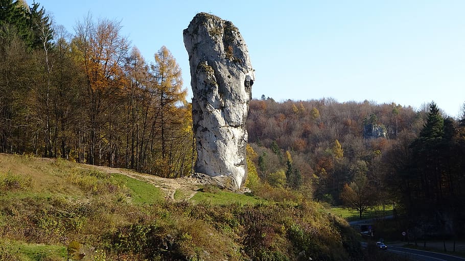 the founding fathers, poland, rock, landscape, nature, tree, plant, sky, tranquility, tranquil scene