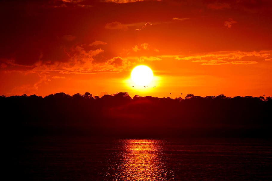 puesta de sol, vibrante, color naranja, belleza en la naturaleza, cielo, naturaleza, paisaje, sol, colorido, amanecer