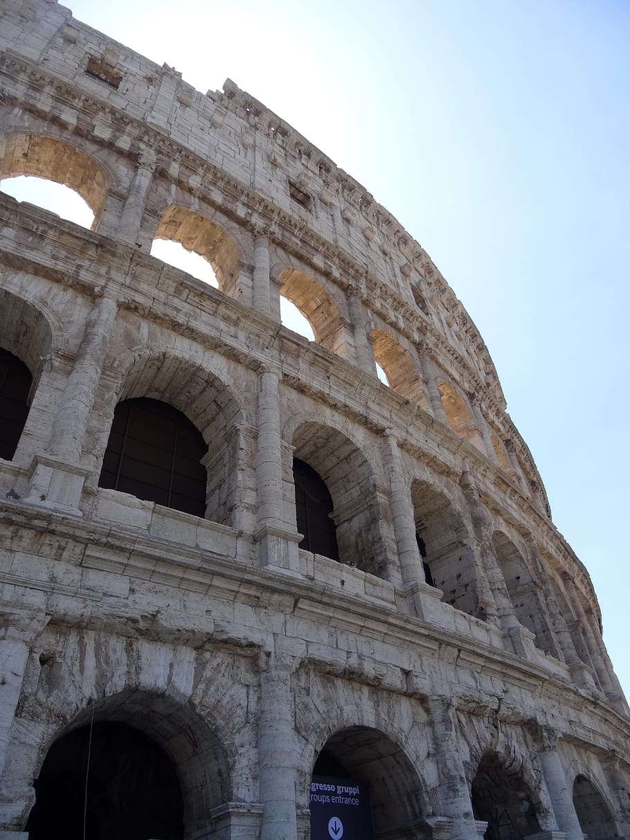 Roma, stadion besar, Italia, antik, Monumen, arsitektur kuno, Arena, lengkungan, colosseum, arcade
