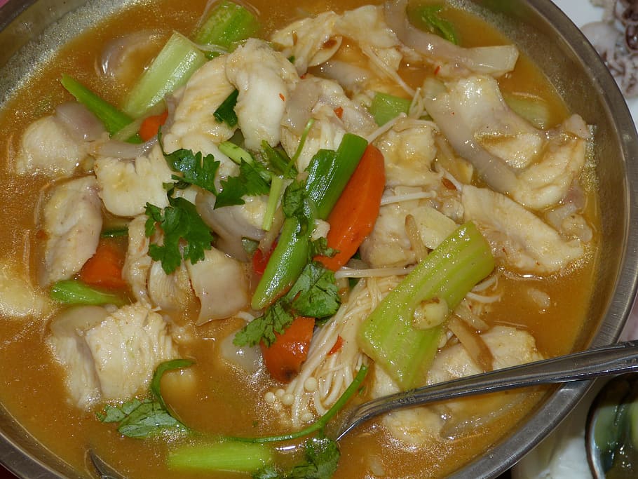 China, Eat, Nutrition, Food, Asia, Court, meal, fish dish, soup, vegetables