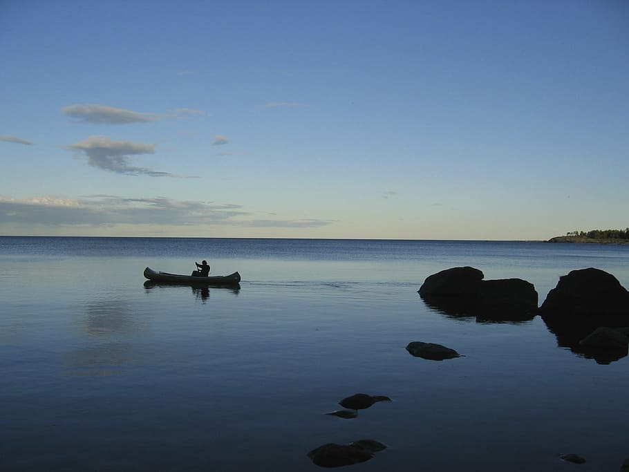 kayak, reflection, canoe, kayaking, nature, water, summer, adventure, tranquil, sea