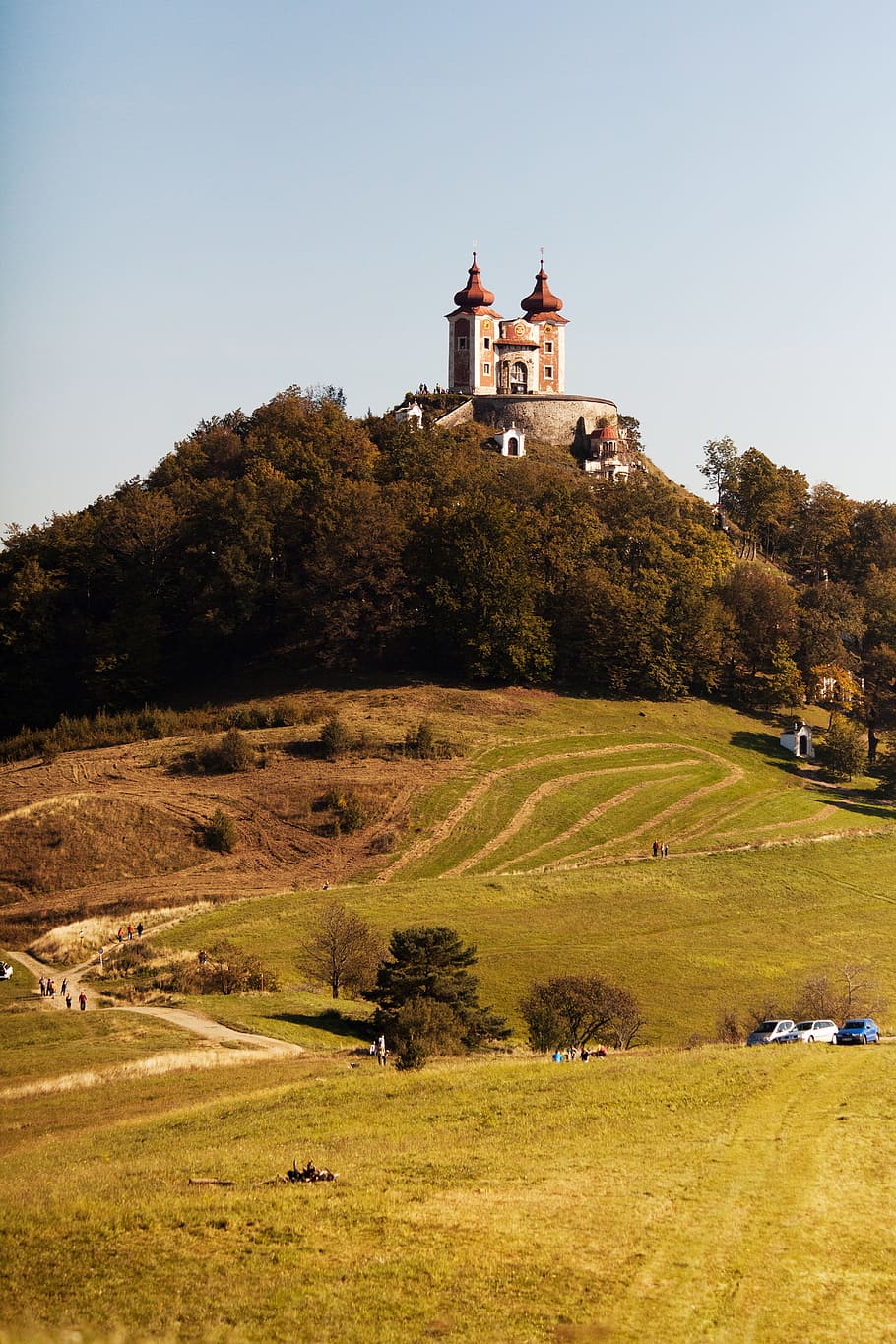 banská štiavnica, calvary, unesco, autumn, slovakia, church, the chapel, faith, plant, built structure