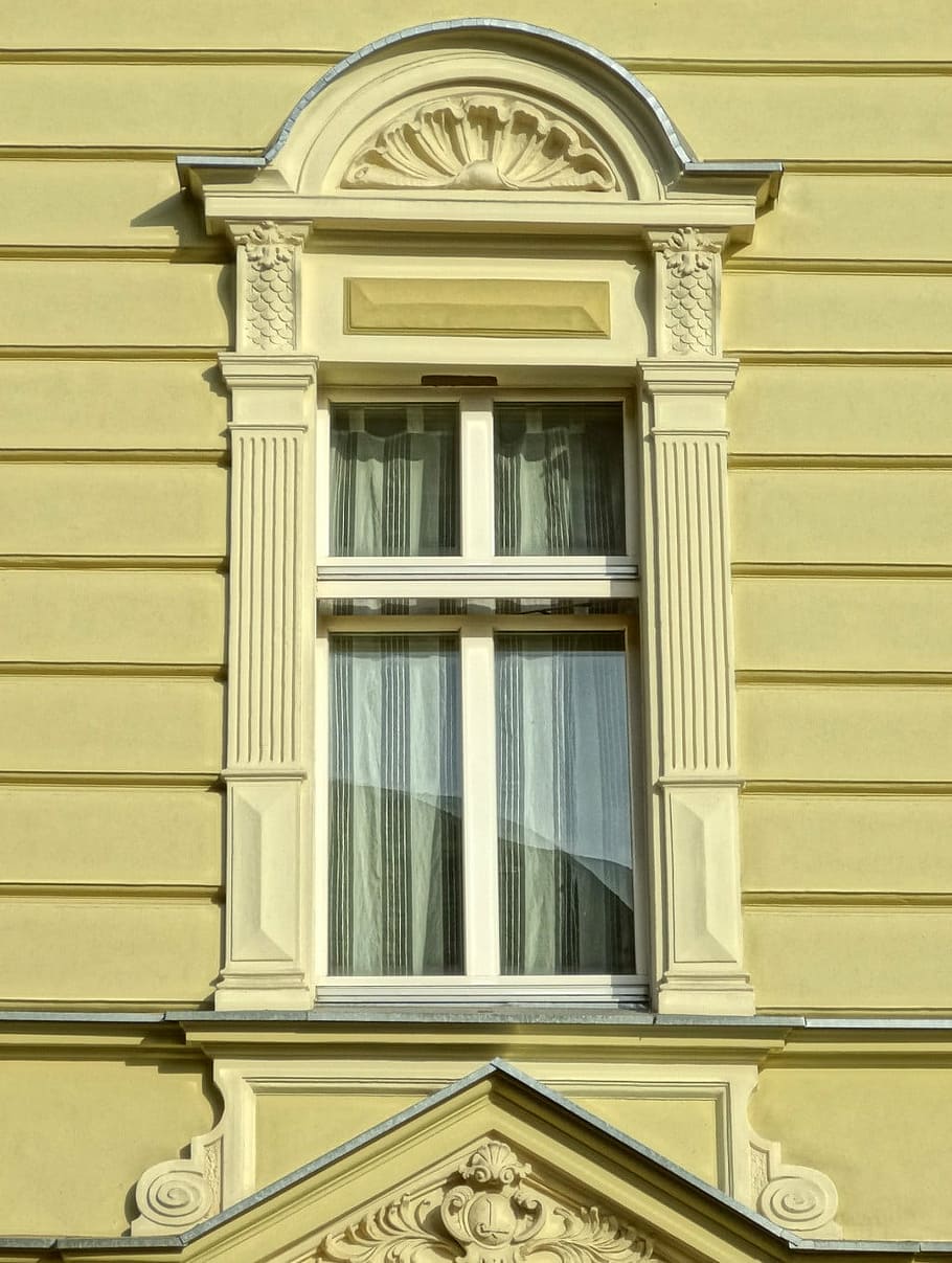 bydgoszcz, window, decor, facade, historic, building, architecture, built structure, building exterior, day