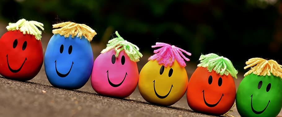 anti-stress balls, funny troop, smilies stress reduction, knead, funny, colorful, color, celebration, decoration, holiday