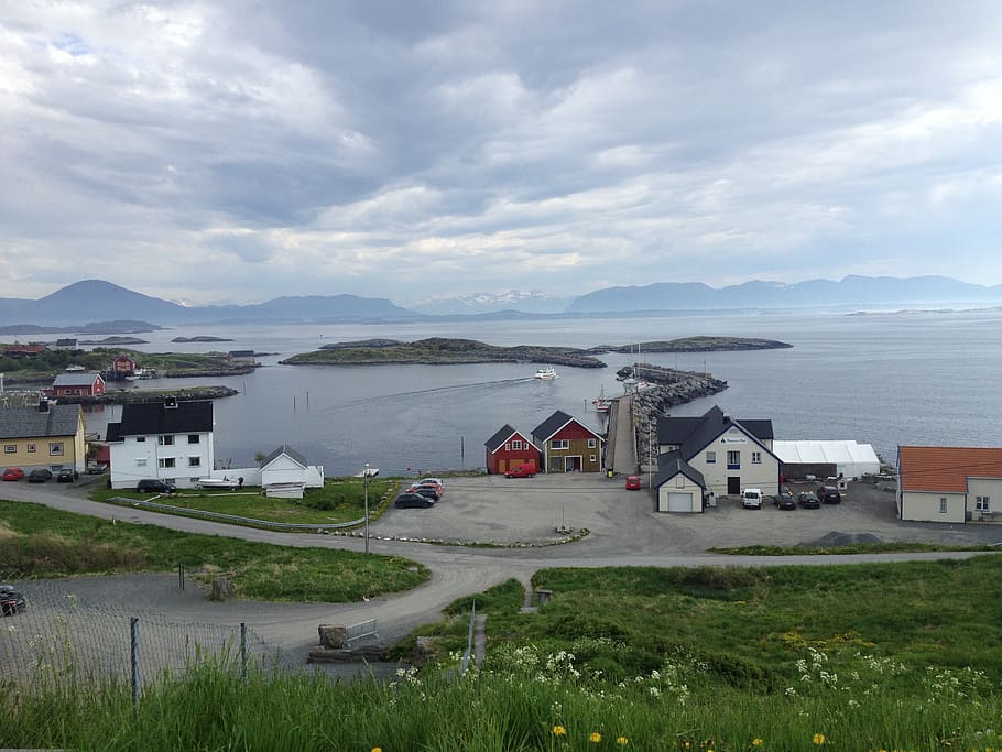 oferta, noruega, porto, mar, litoral, arquitetura, estrutura construída, nuvem - céu, exterior do edifício, água