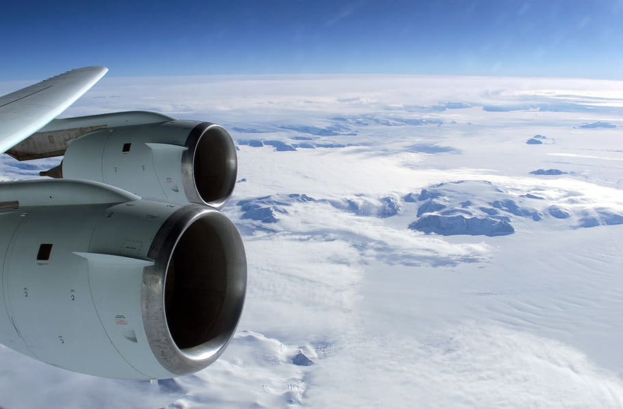 nieve, hielo, vuelo, Antártida, foto, paisaje, dominio público, vehículo aéreo, cielo, ala de avión