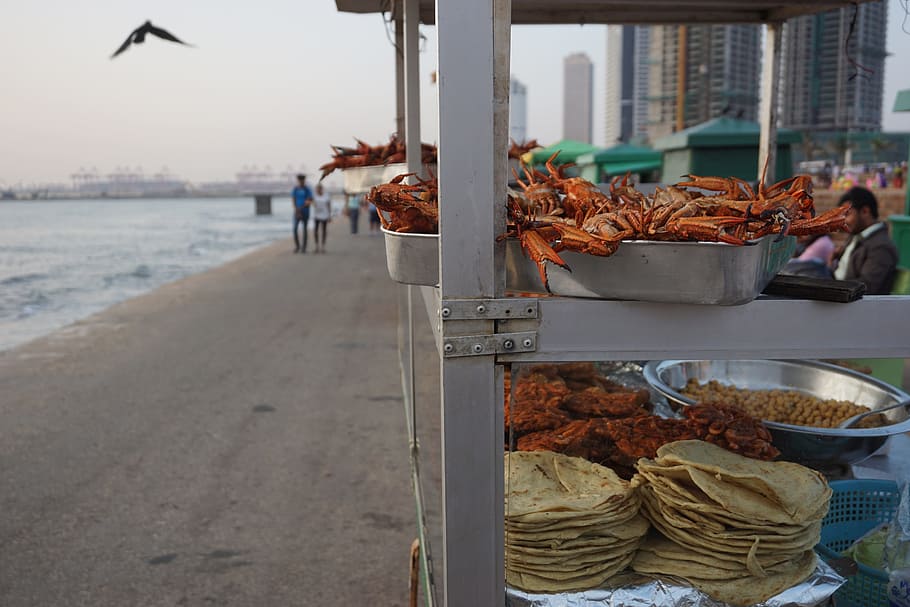 Promenade, Snack, Food, Seafood, Crab, snack, food, street food, galle face green, colombo, sri lanka