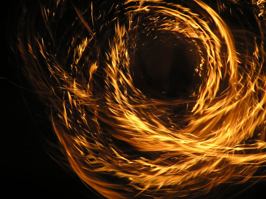fotografia de timelapse, chamas, fogo, fogos de artifício, dança de fogo, resumo, planos de fundo, futurista, fractal, movimento