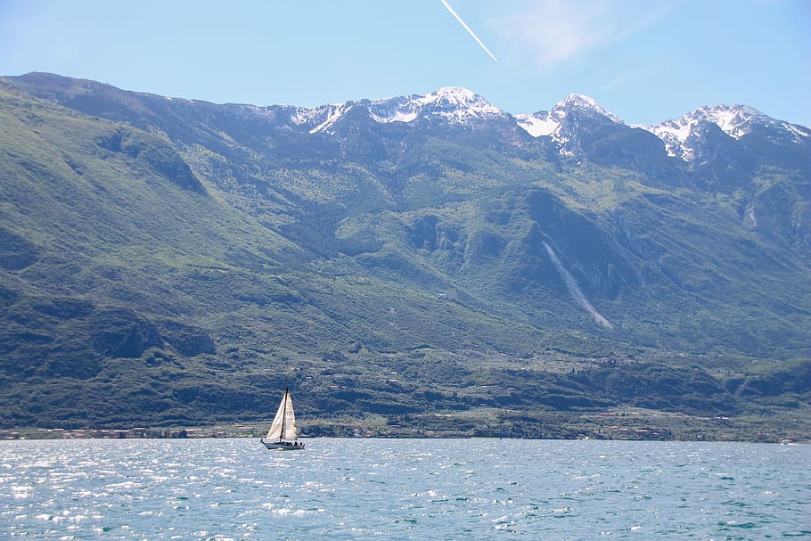 Summer, Italy, Garda, Mountains, Lake, garda, mountains, water, sailing boat, travel, limone