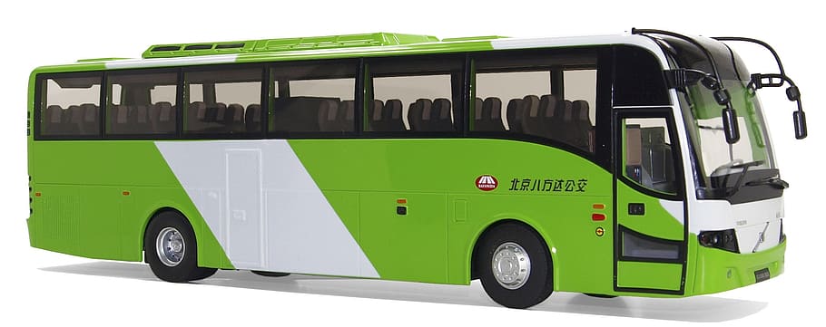 green bus illustration, Volvo, Model, Buses, Leisure, volvo 9300, model buses, collect, model cars, hobby