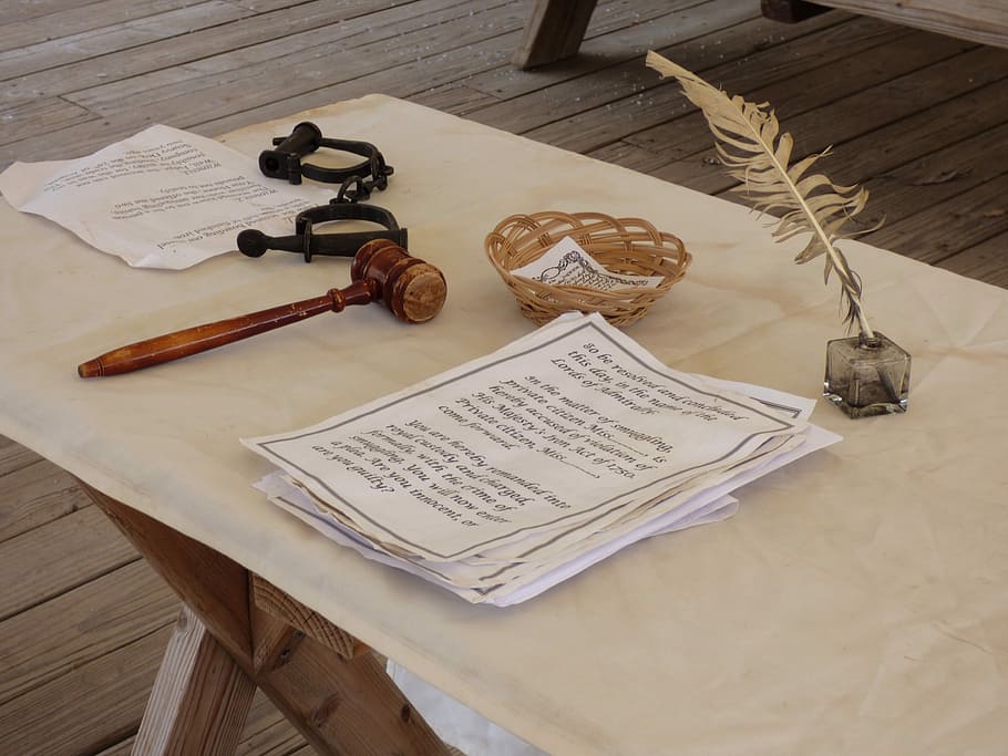 photography, white, printed, paper, brown, wooden, mallet, feather pencil, table, feather