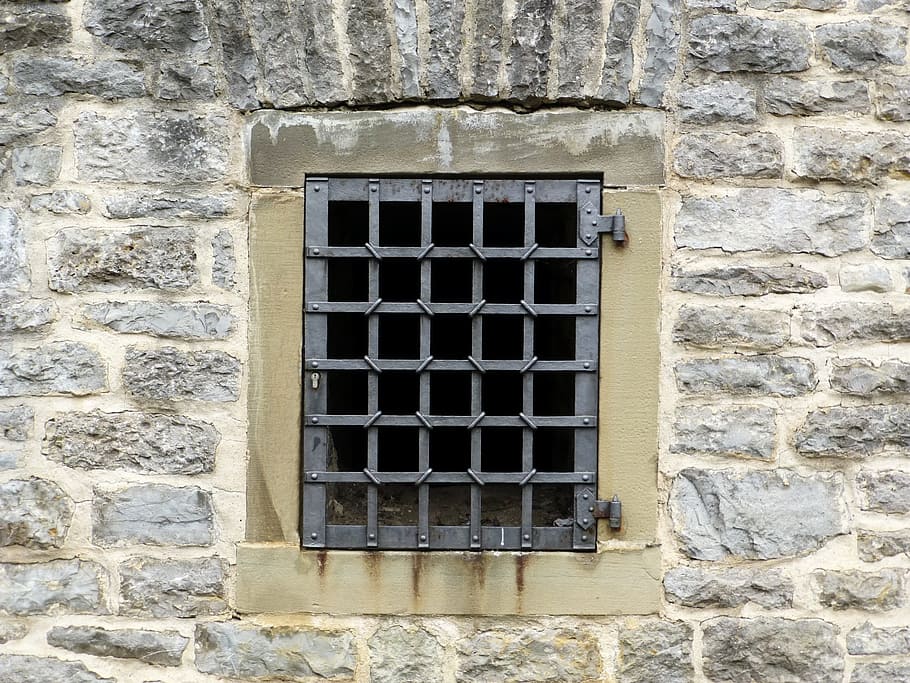 window, grid, castle, window grilles, masonry, old, architecture, built structure, building exterior, wall - building feature