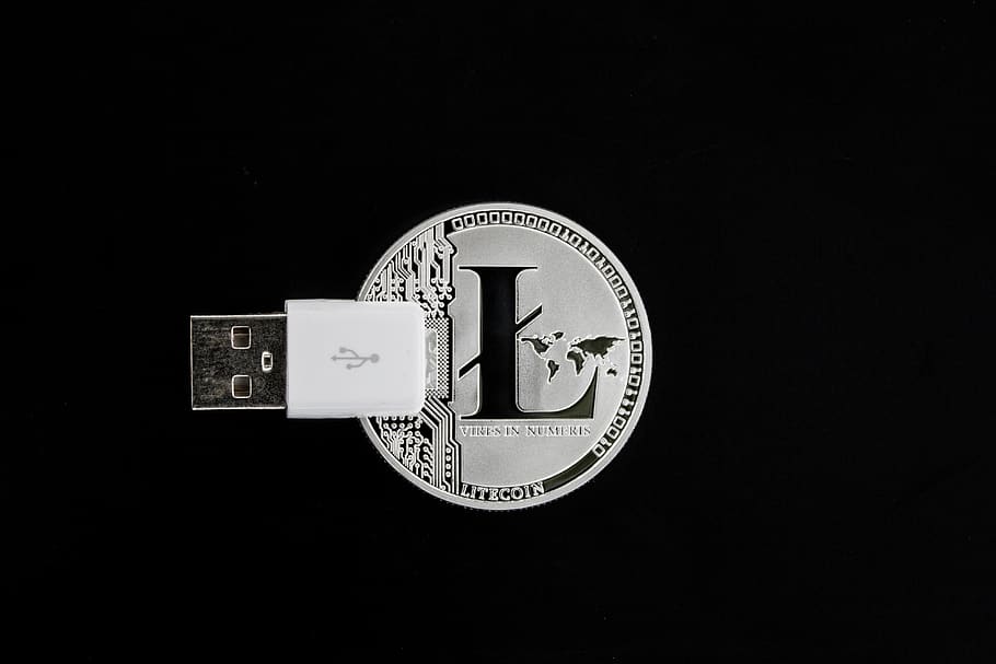cryptocurrency, litecoin, investment, currency, coin, concept, usb, ledger, payment, banking