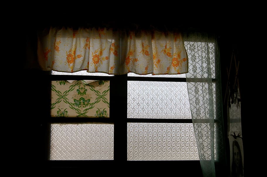 window, frame, curtains, curtain, interior, decor, indoors, house, home, residence
