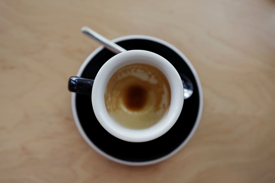 café, quente, bebida, expresso, xícara, pires, colher, caneca, refresco, xícara de café