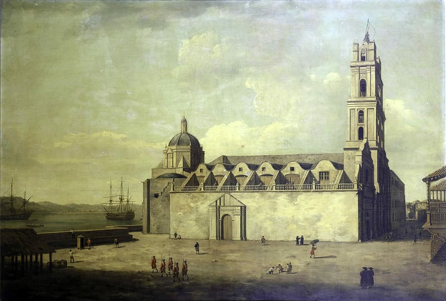 havana, Cathedral, Havana, Cuba, church, Cuba, drawing, photos, painting, public domain, religion