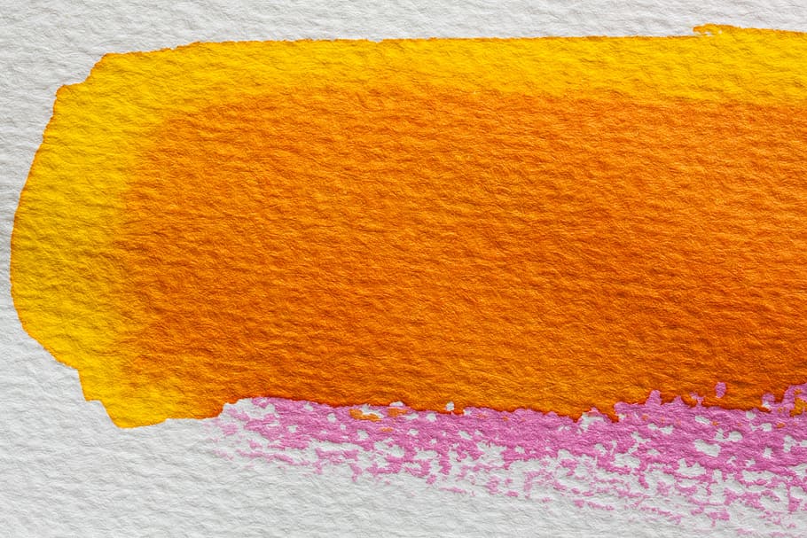 brown, white, surface, orange, yellow, pink, stained, textile, watercolour, painting technique