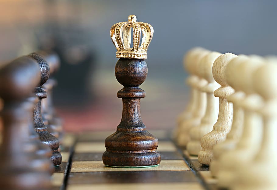 bidak, bidak catur berwarna coklat, permainan waktu luang, catur, permainan, permainan papan, bidak catur, fokus selektif, relaksasi, strategi